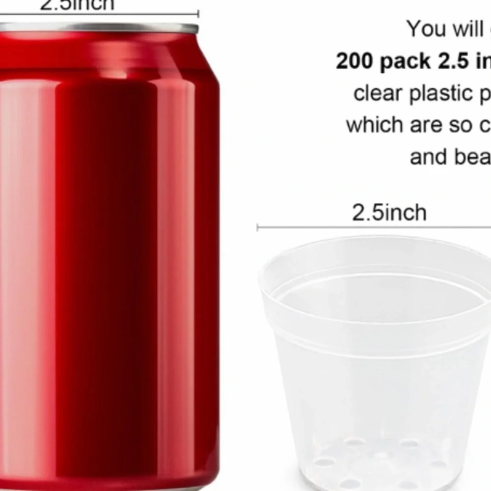 Clear Disposable Plastic Cups - Transparent Party Cups (White/Clear)